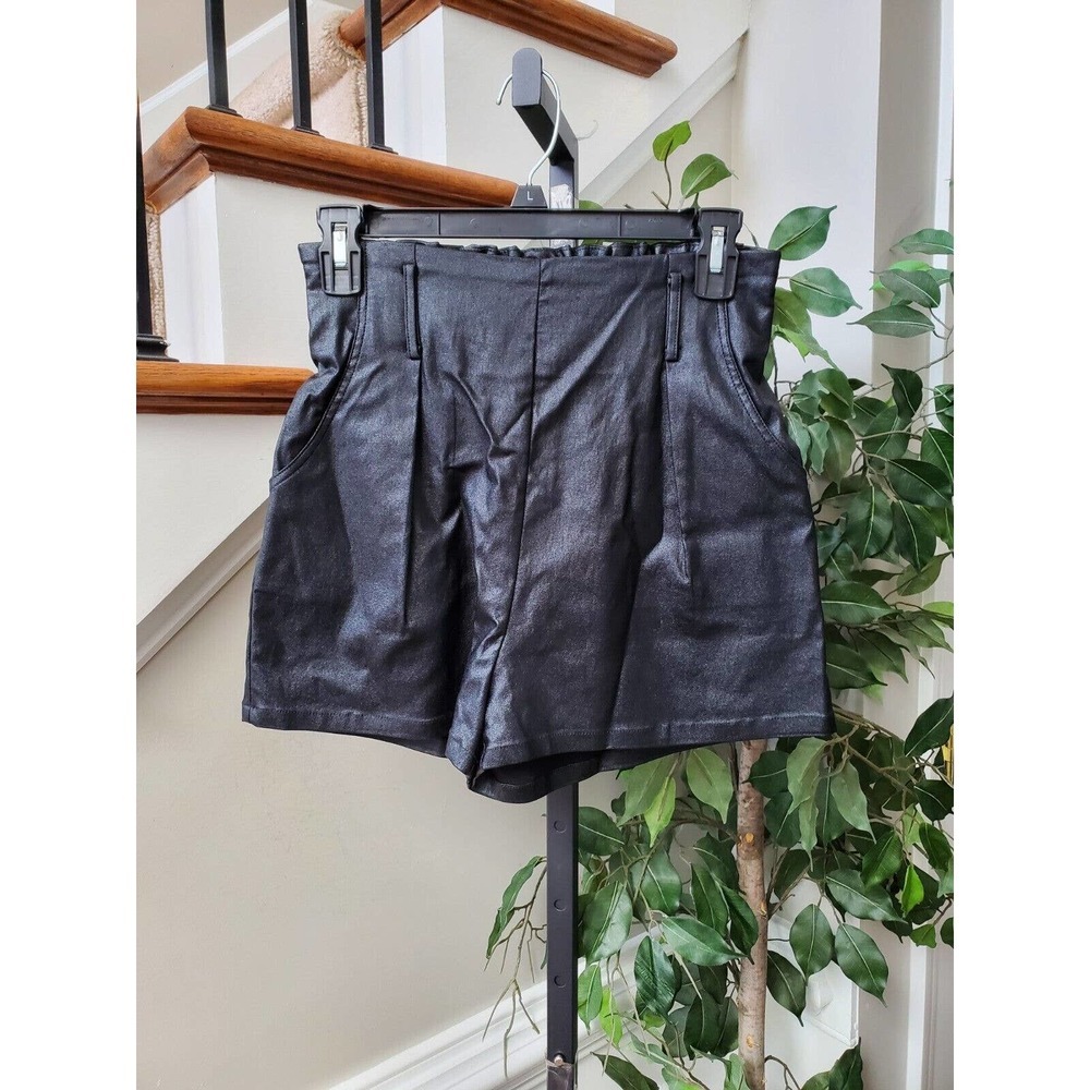 Windsor‎ Women's Solid Black Nylon Mid Rise Comfort Waist Casual Shorts Size 16
